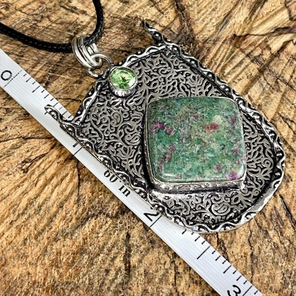 Ruby Fuchsite Pendant 2 1/2” - Picture 6 of 8